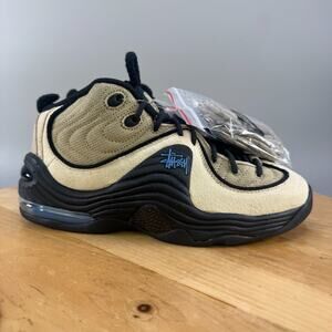 Mens 7.5 / Womens 9 - Nike Stussy x Air Penny II SP Rattan Black Limestone NEW